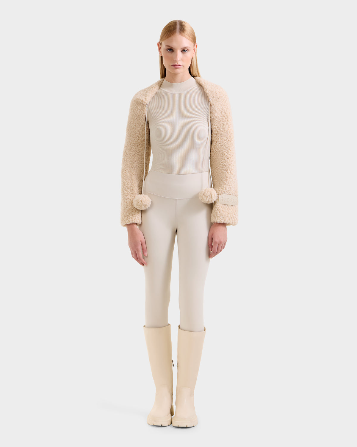 RUDSAK VERITY Women's Faux Shearling Bolero - Cozy Après-Ski Glamour