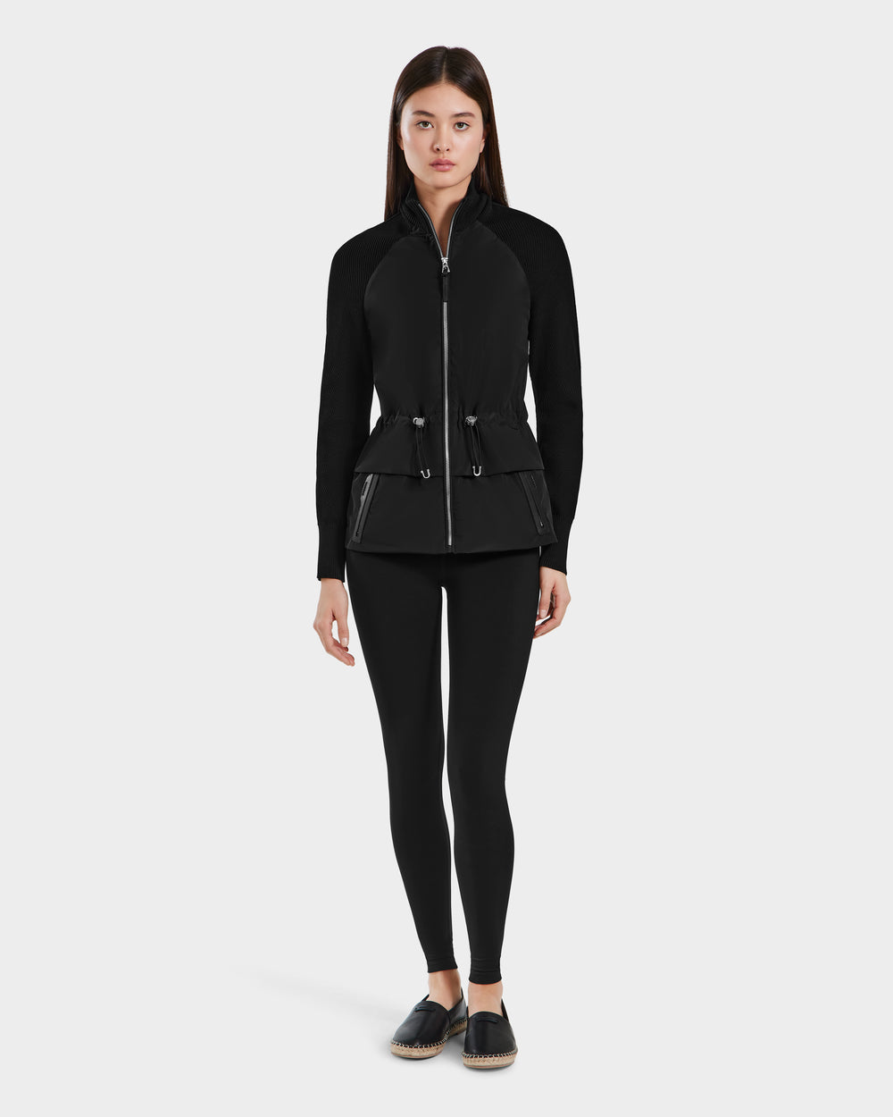 GENEVIEVE Black Hybrid Jacket - Stylish Transitional Outerwear