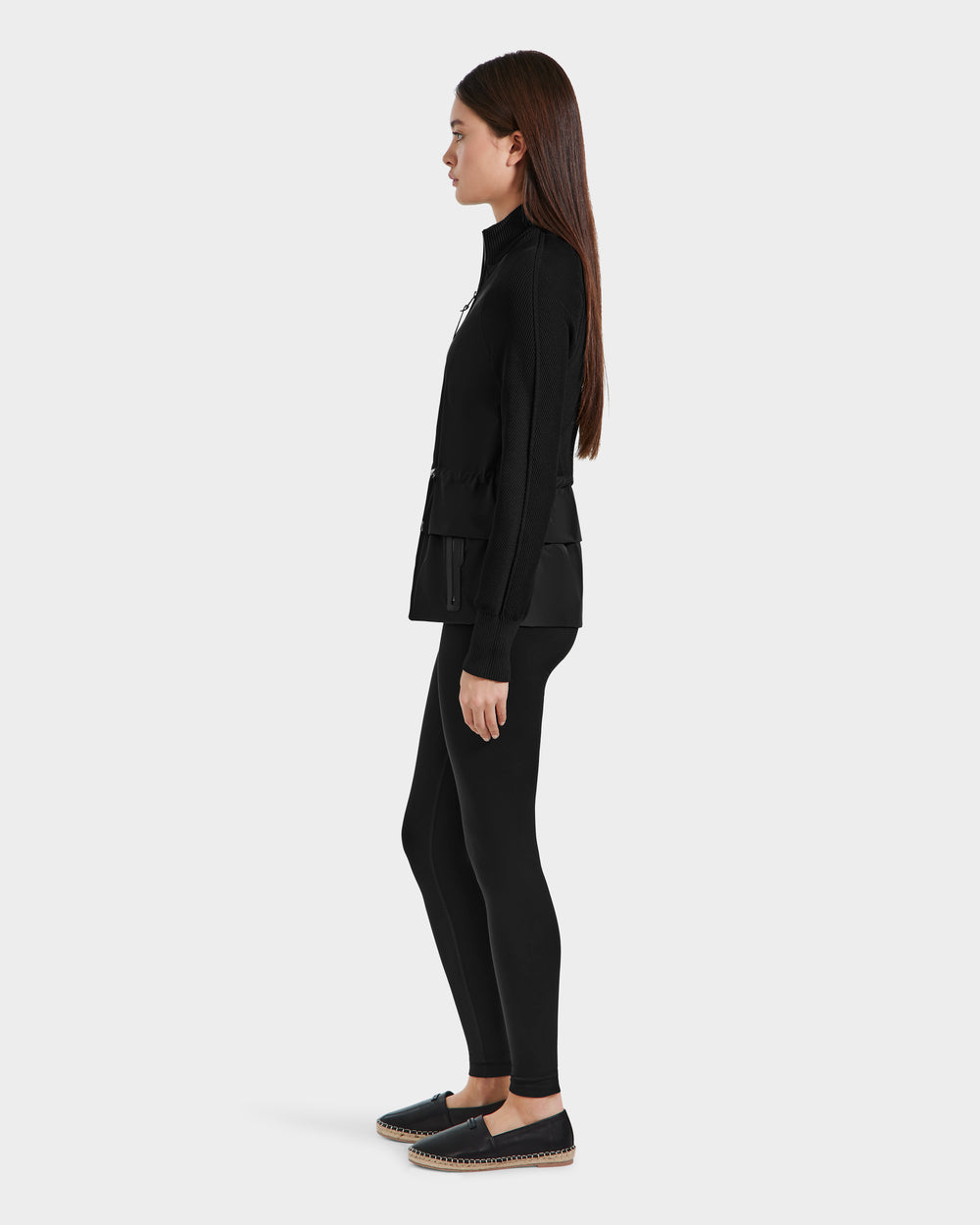 GENEVIEVE Black Hybrid Jacket - Stylish Transitional Outerwear