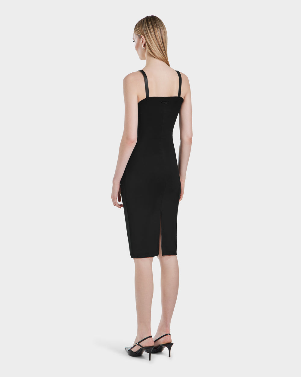 slim fit dress slacks Rudsak Laurens Women's Midi Dress with Strap Detail (M / Black)