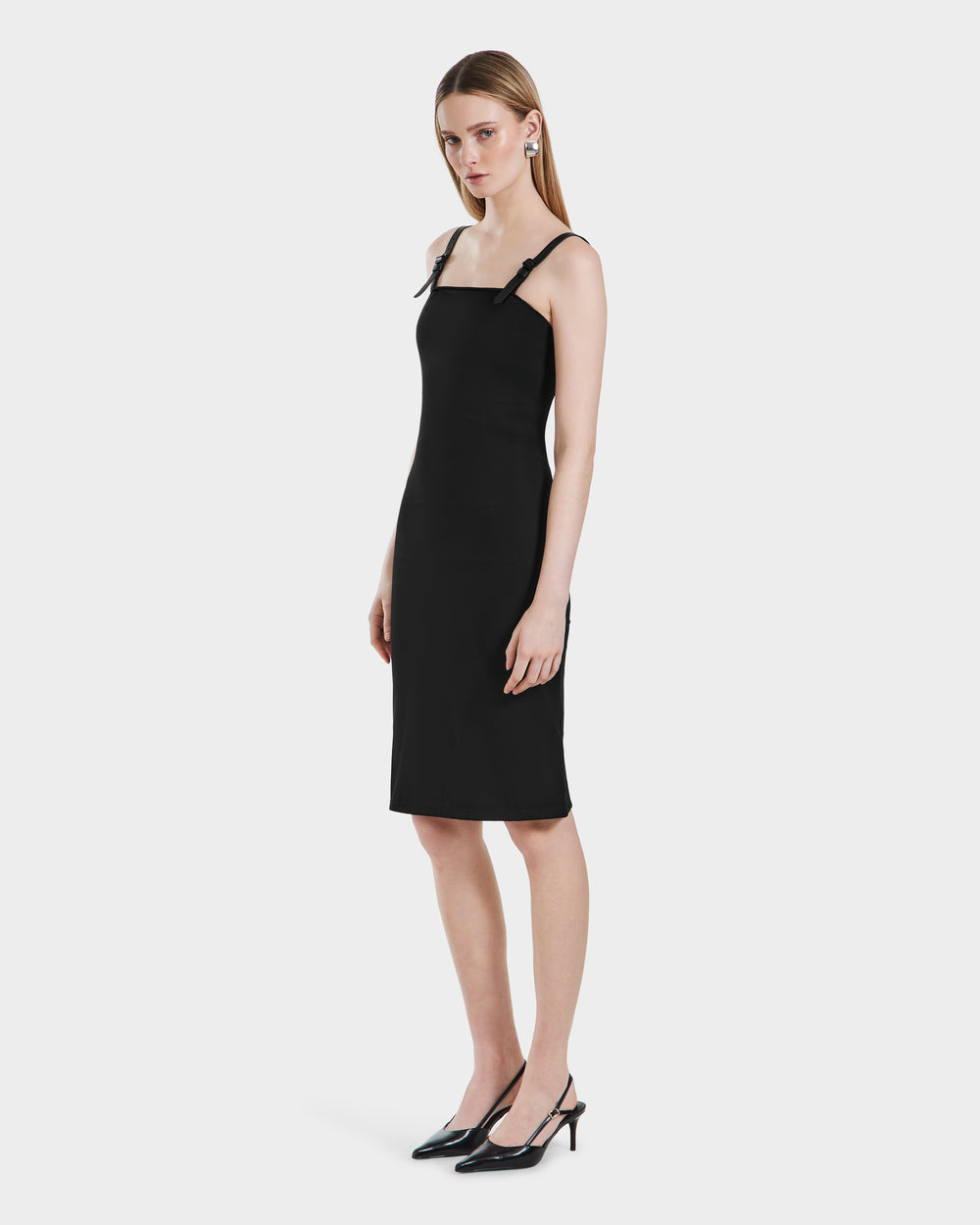 Rudsak Laurens Women's Midi Dress with Strap Detail (M / Black)