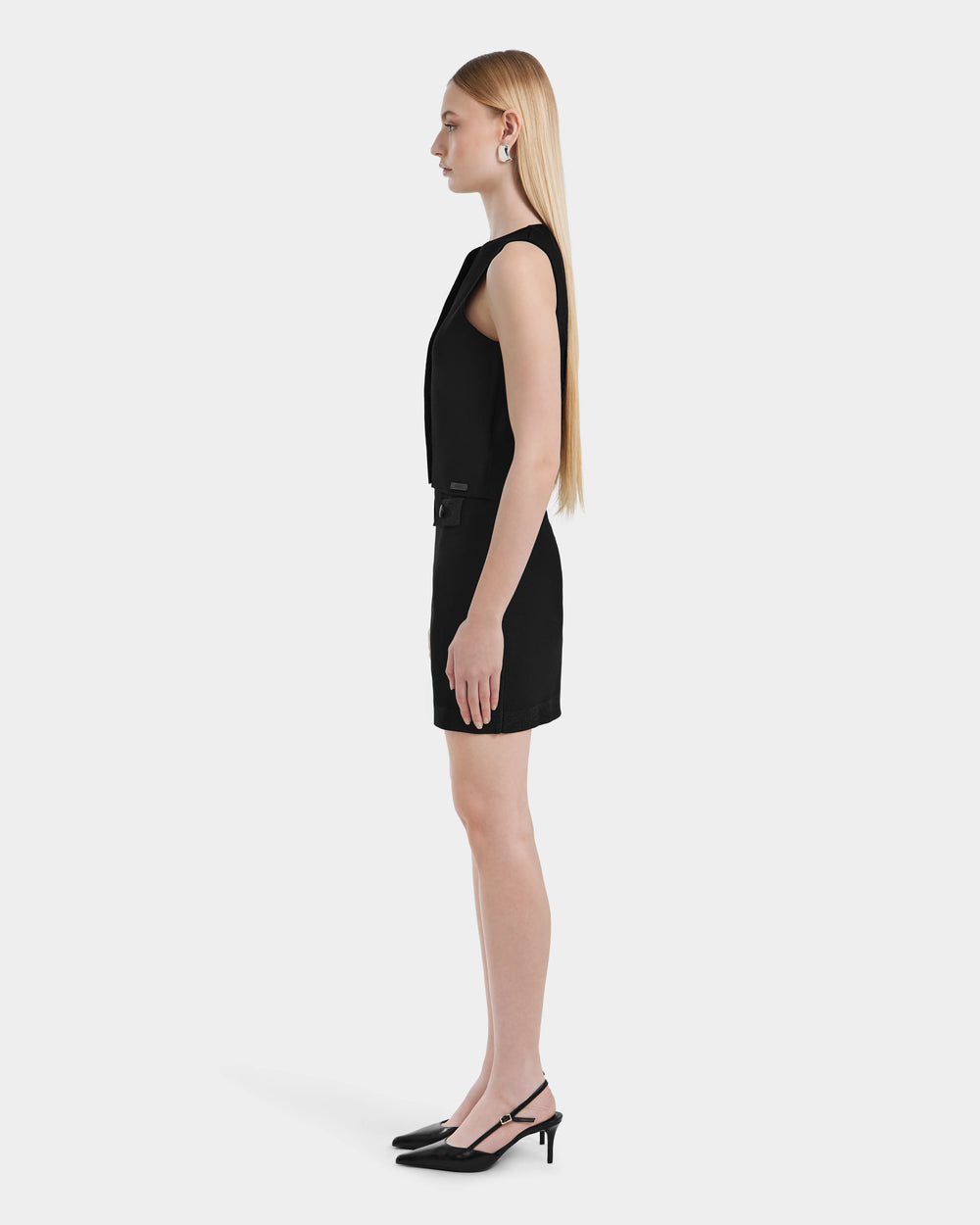 RUDSAK Maryam Black Knit Vest | Versatile Layering & Tailored Fit