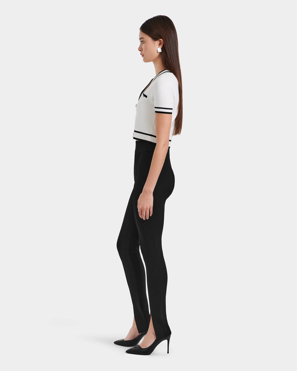 RUDSAK MATHILDA Women's Knit Leggings - Ankle Slit | Sleek RUDSAK MATHILDA Women's Knit Leggings - Ankle Slit | Sleek