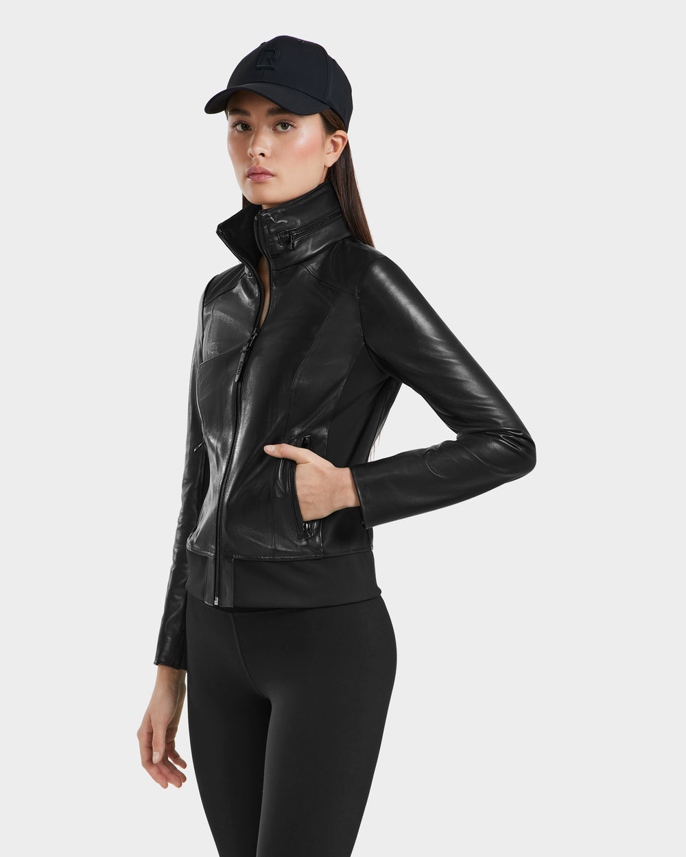 RUDSAK REBECCA Lamb Leather Jacket - Moto Bomber & Hideaway Hood