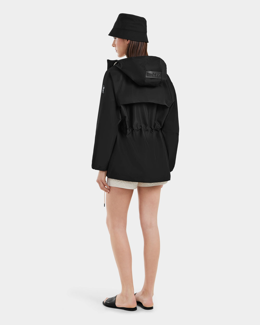 RUDSAK SOPHIE Women's Black Mid-Length Raincoat | Stylish