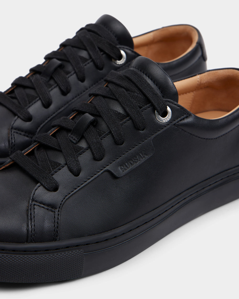 RUDSAK VIDA Black Premium Leather Low-Cut Sneaker | Versatile