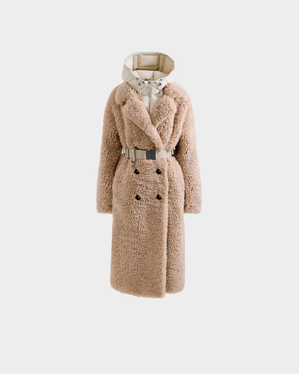 RUDSAK TINA Vanilla Faux Fur Teddy Trench Coat - Cozy Warmth