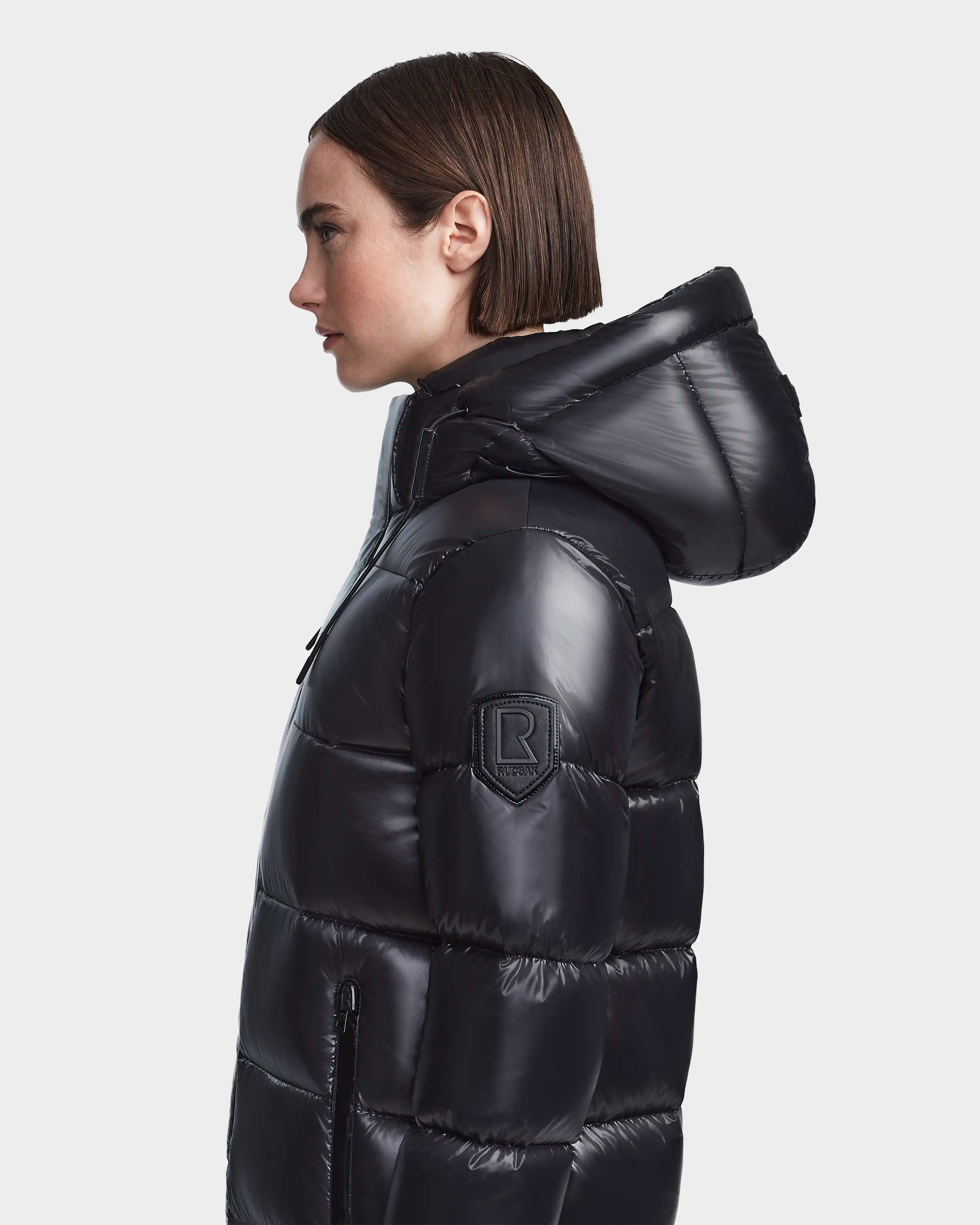 Women s maxi down puffer jacket MAO BLACK RUDSAK Rudsak