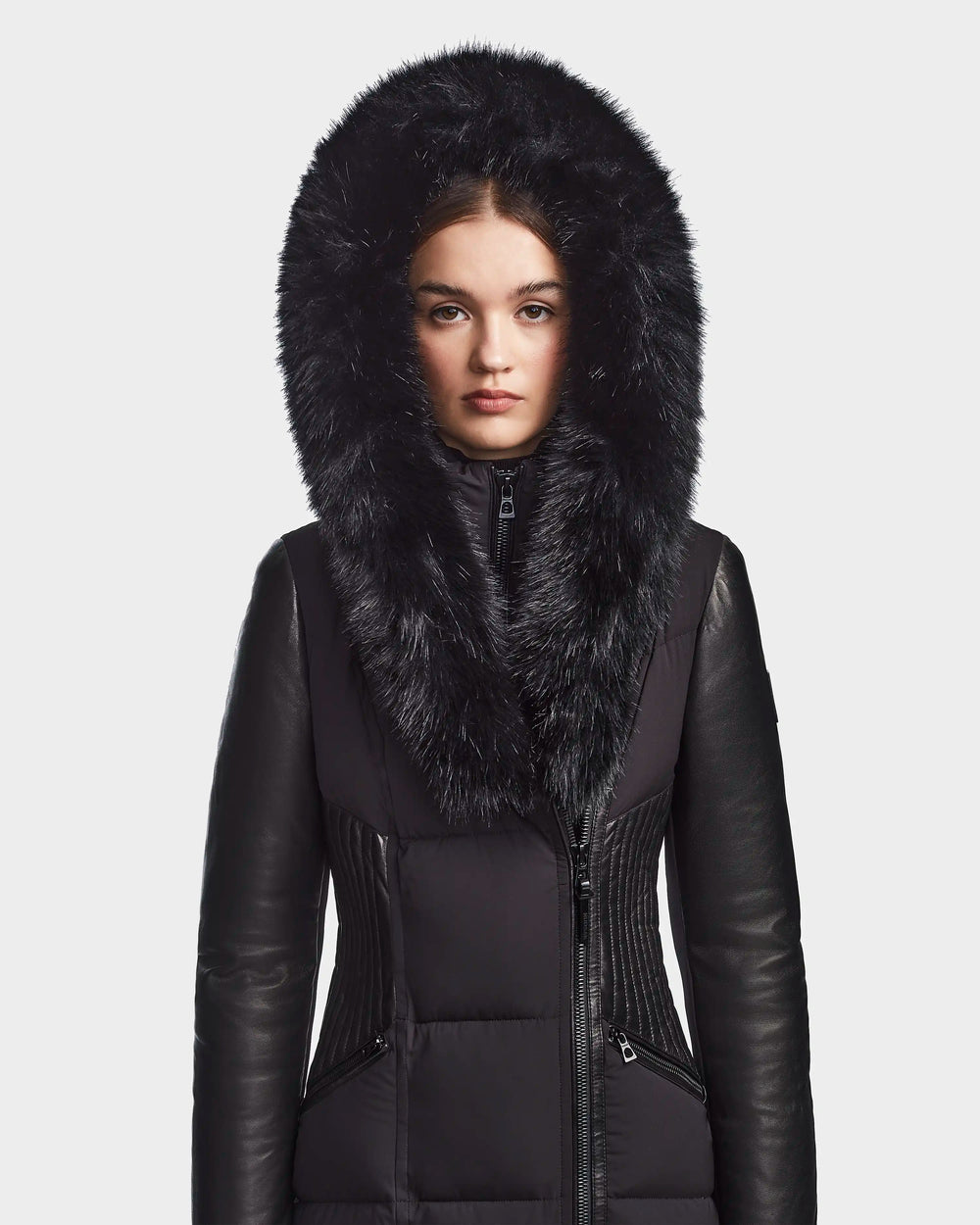 Amelie Faux Fur Cuff and Collar Coat