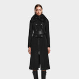 R⭐︎CLASSICAC COAT BLACK RUDSAK VIRGINIE S Black Women's Fitted Leather Trench Coat – Rudsak