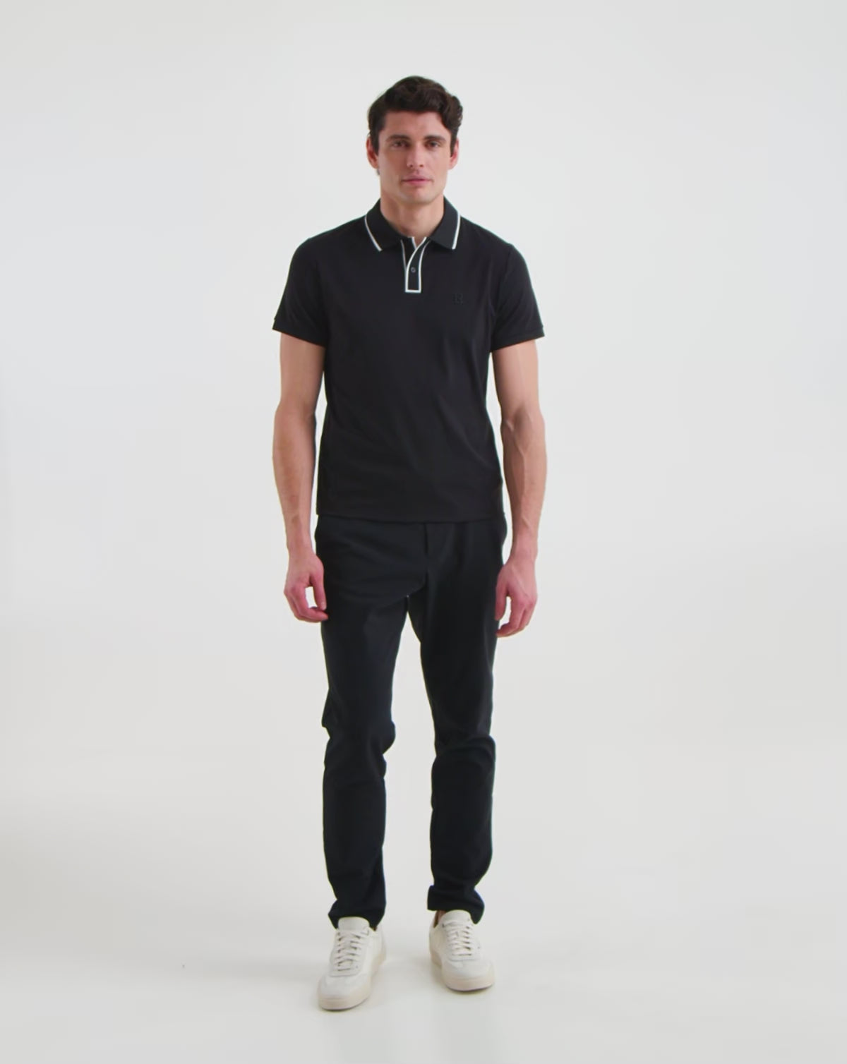 トップス tdk_void polo Textured Panel Zip Neck Cotton Polo | Zorin | Ted Baker US