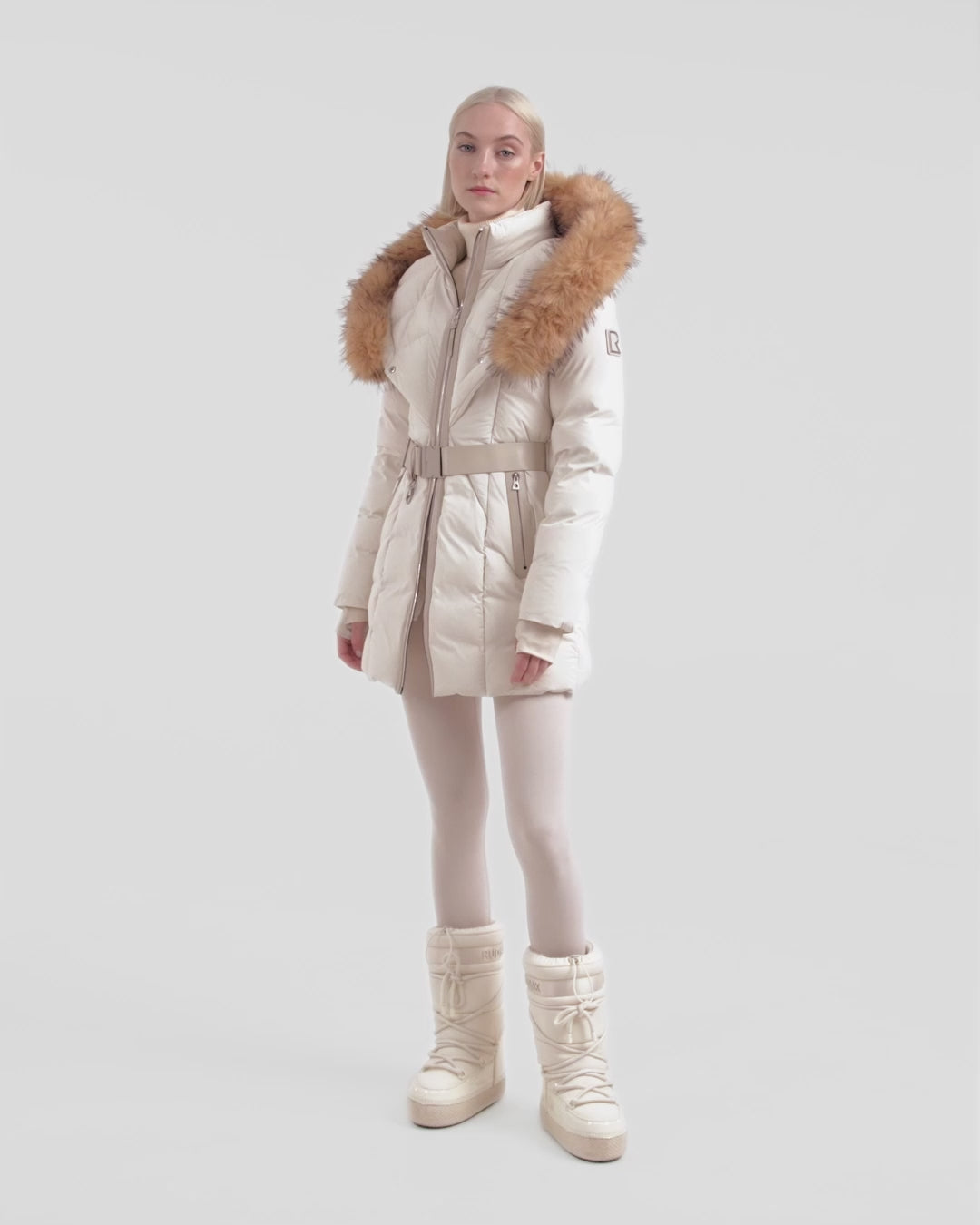 RUDSAK MODA FF Women's Vanilla Fitted Down Puffer | Faux Fur