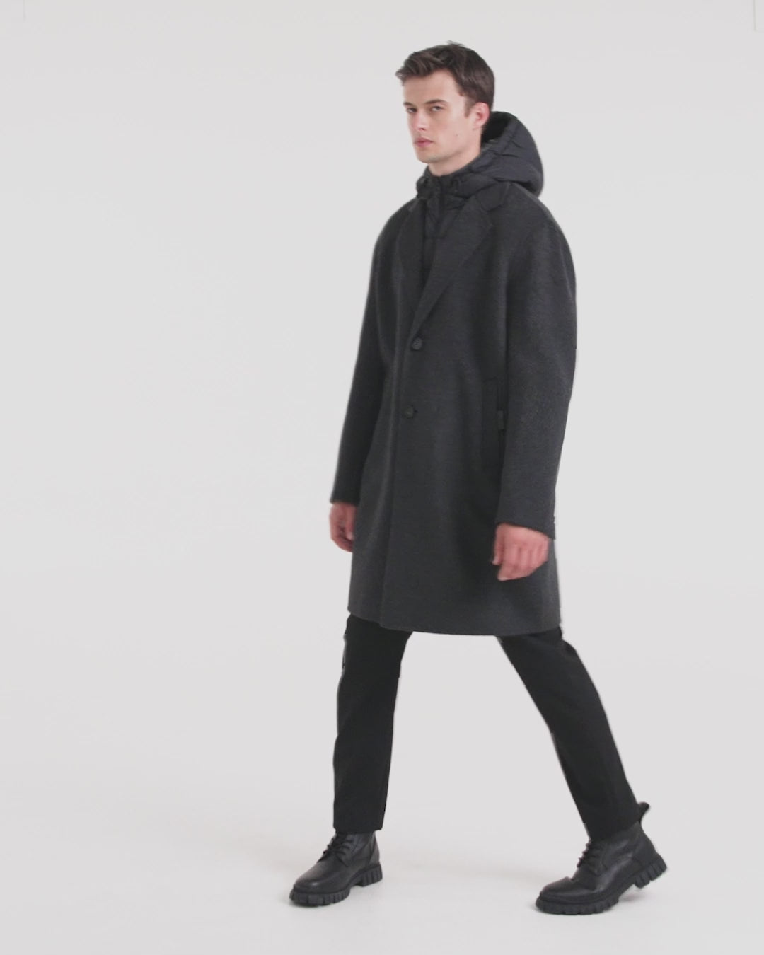 Y’s polyester drape over hood long coat Y's polyester drape over hood long coat Y/Project Women's' Draped