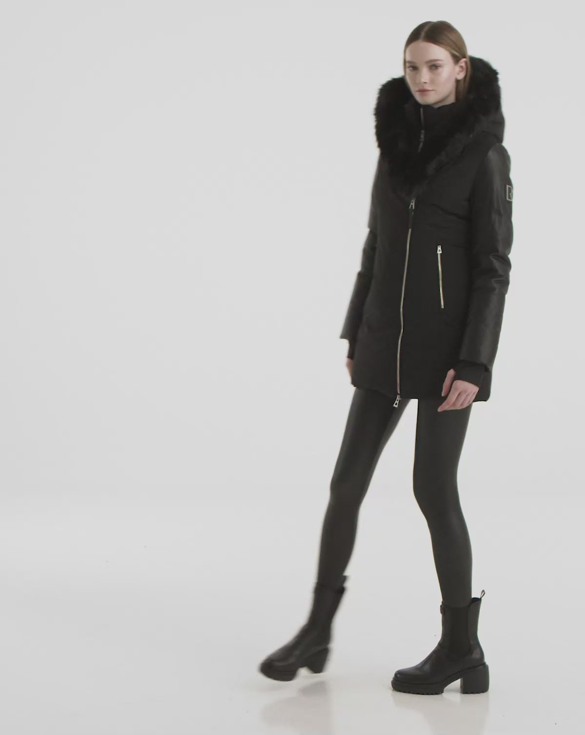 RUDSAK AURELLE Women's Black Down Parka | Chic Winter Warmth
