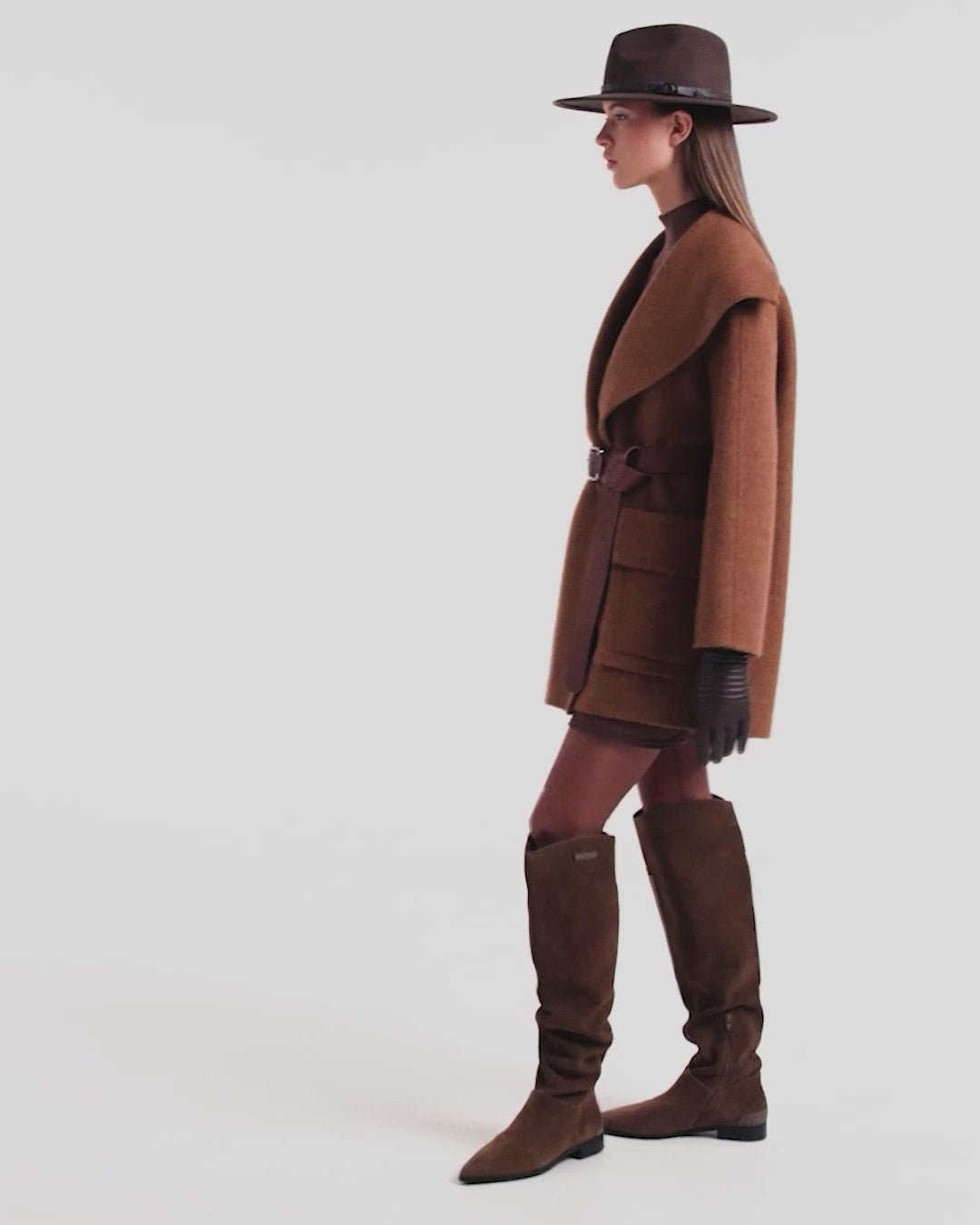 USED◯お直ししています◯YAECA ダークブラウン　ウール　ラペルコート Mara Doublé Coat, chocolate – ALMADA LABEL