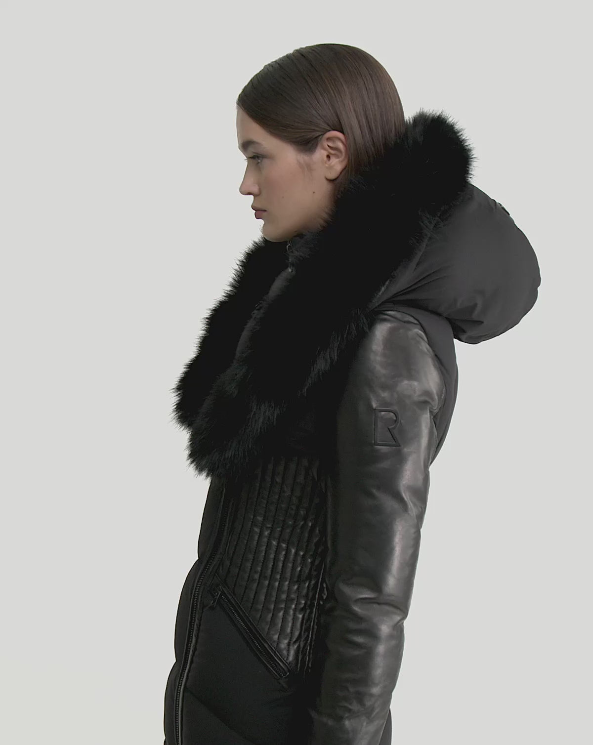 Grace down parka clearance with fur trim