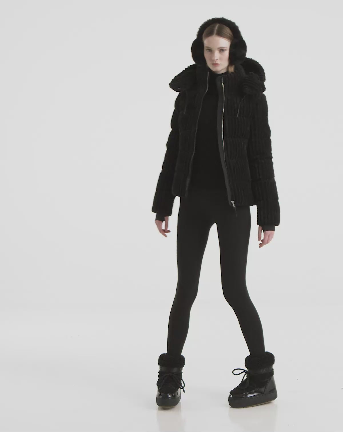 RUDSAK MIRRY FF Women's Velvet Corduroy Down Puffer Jacket